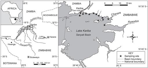 a) The opera trap used for crayfish surveys in Zimbabwe and (b) the