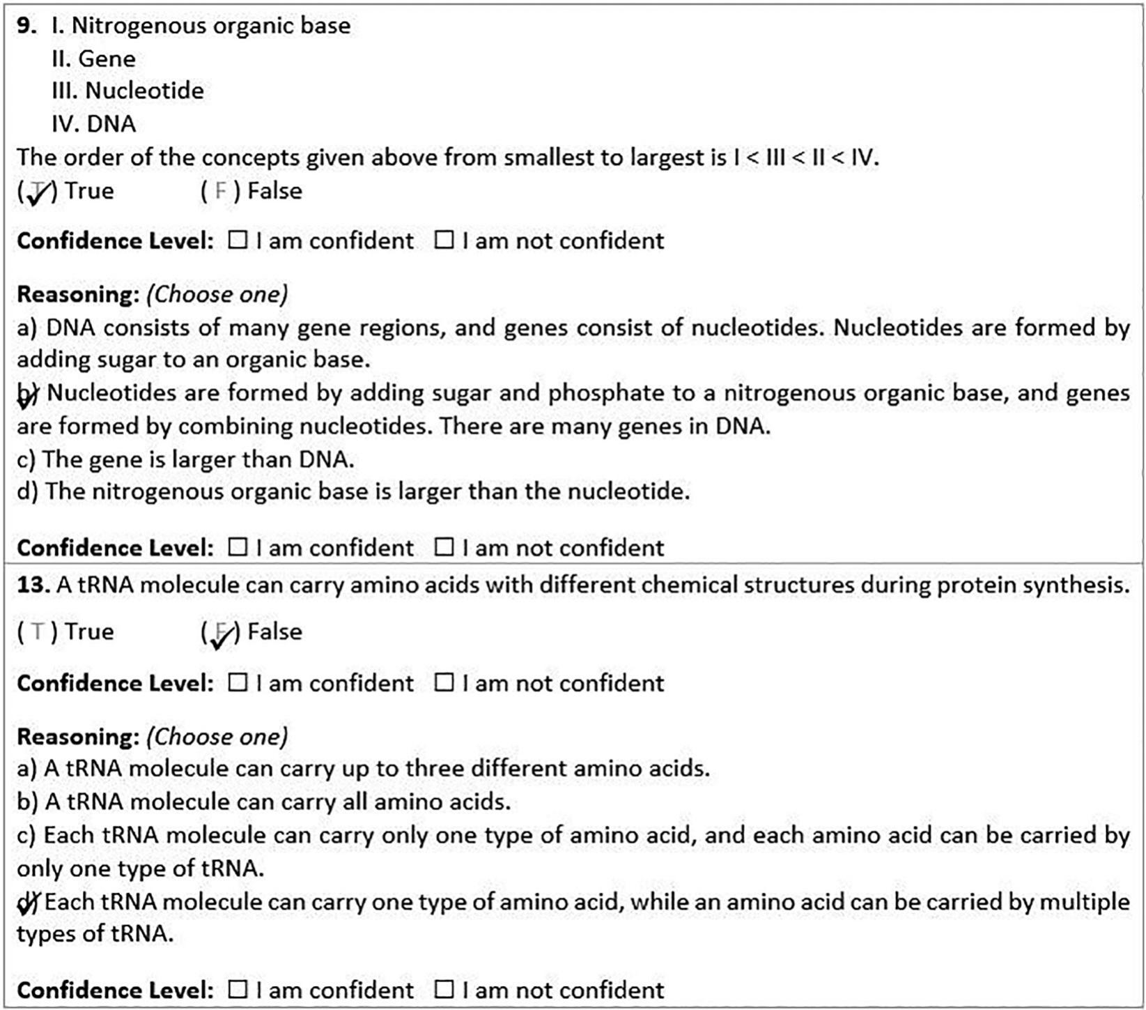 Assessing Students' Understanding of the Topic “From Gene to Protein ...