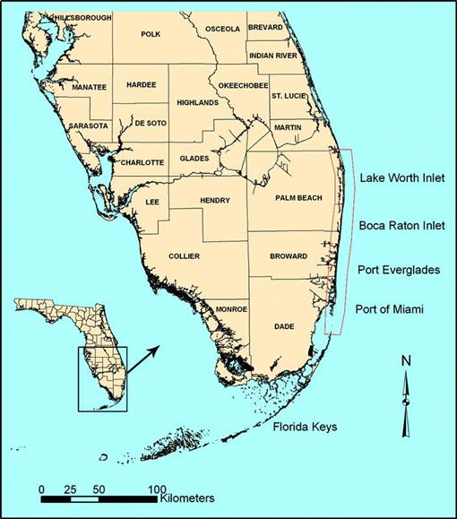 Submarine Geomorphology Of The Continental Shelf Off Southeast Florida Based On Interpretation Of Airborne Laser Bathymetry