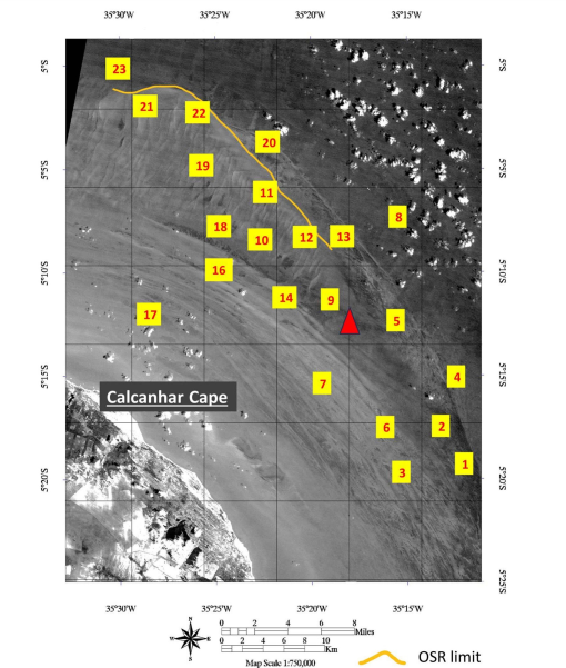 Morphological Characteristics of an Open Shelf Ridge at Rio Grande