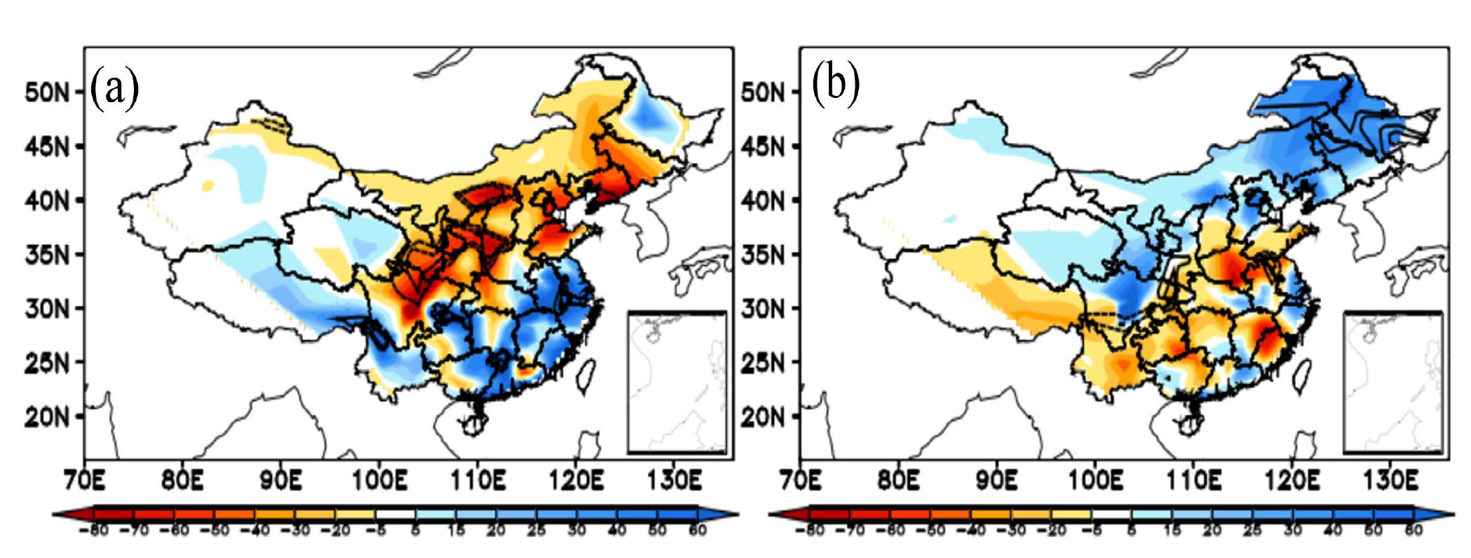 Variations in the Establishment Time and Eastern Boundary Position of ...