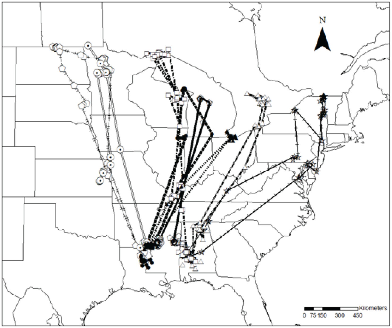 Migration Patterns of Double-Crested Cormorants Wintering in the ...