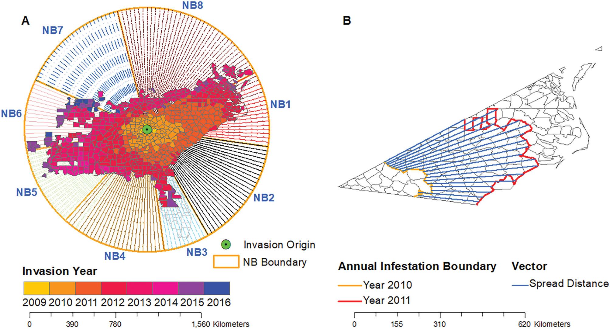 Determining Spread Rate Of Kudzu Bug Hemiptera Plataspidae And Its