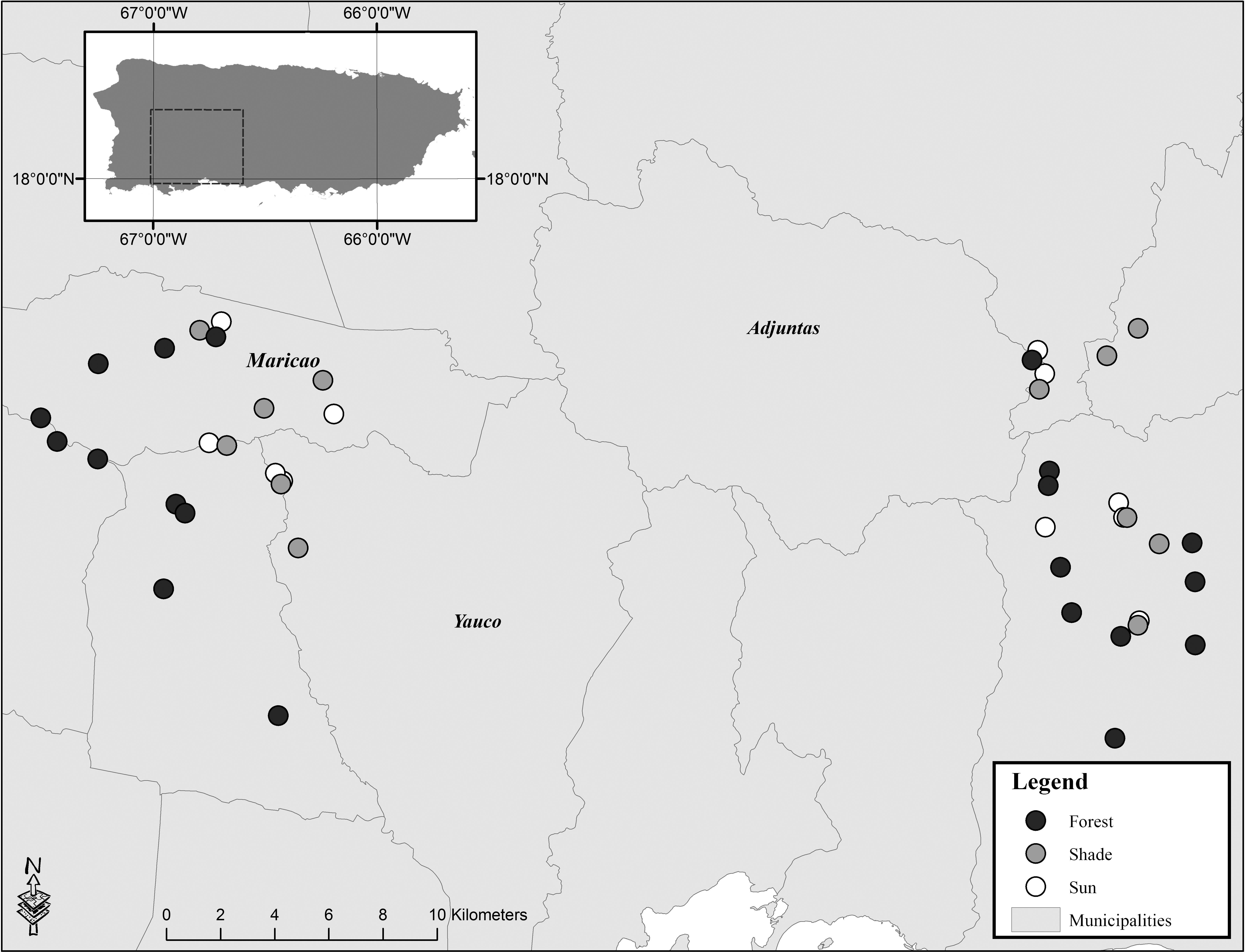 Occupancy And Abundance Of Eleutherodactylus Frogs In Coffee   I0018 0831 73 4 297 F01 