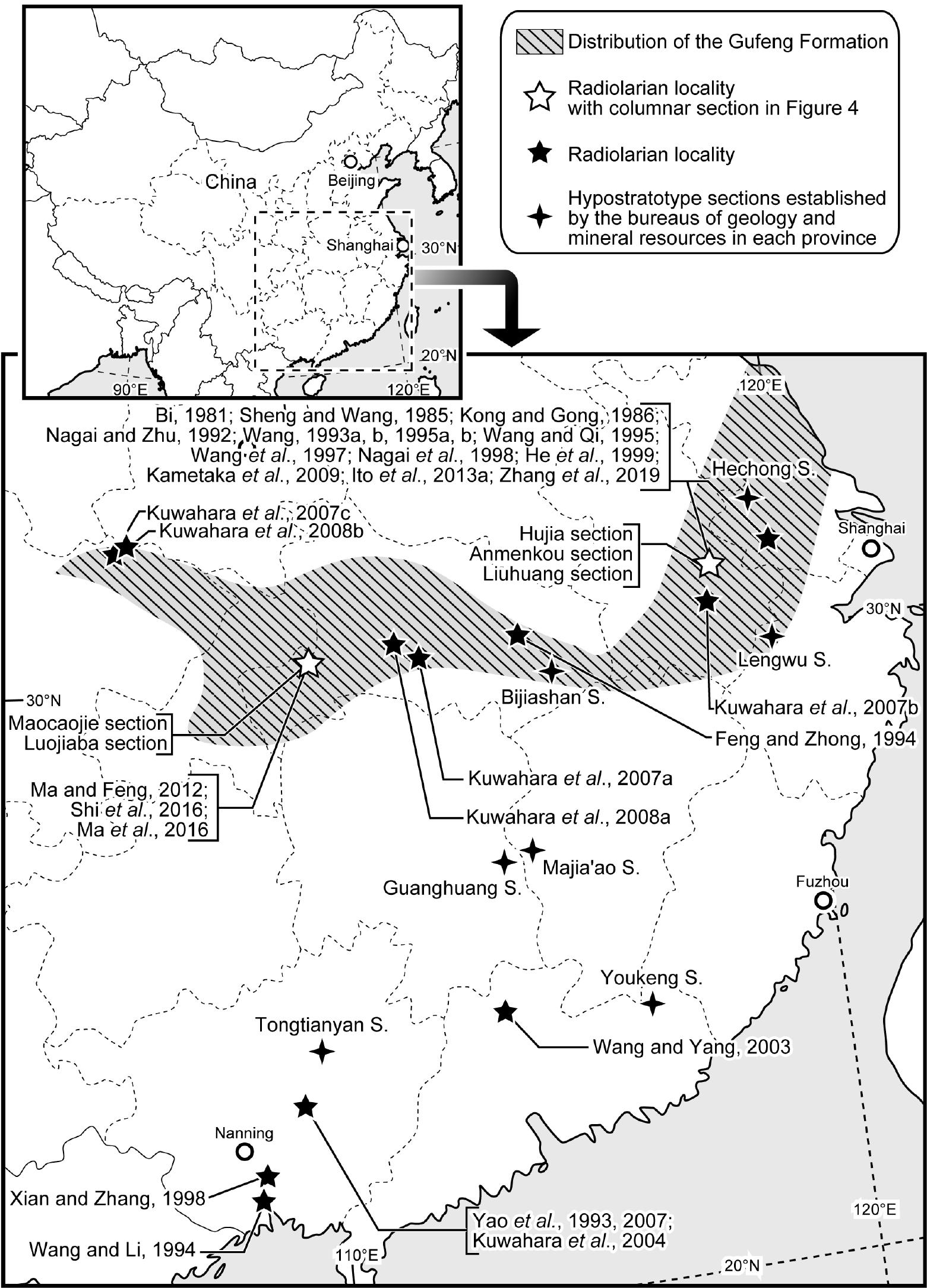 The Guadalupian Permian Gufeng Formation On The North - 