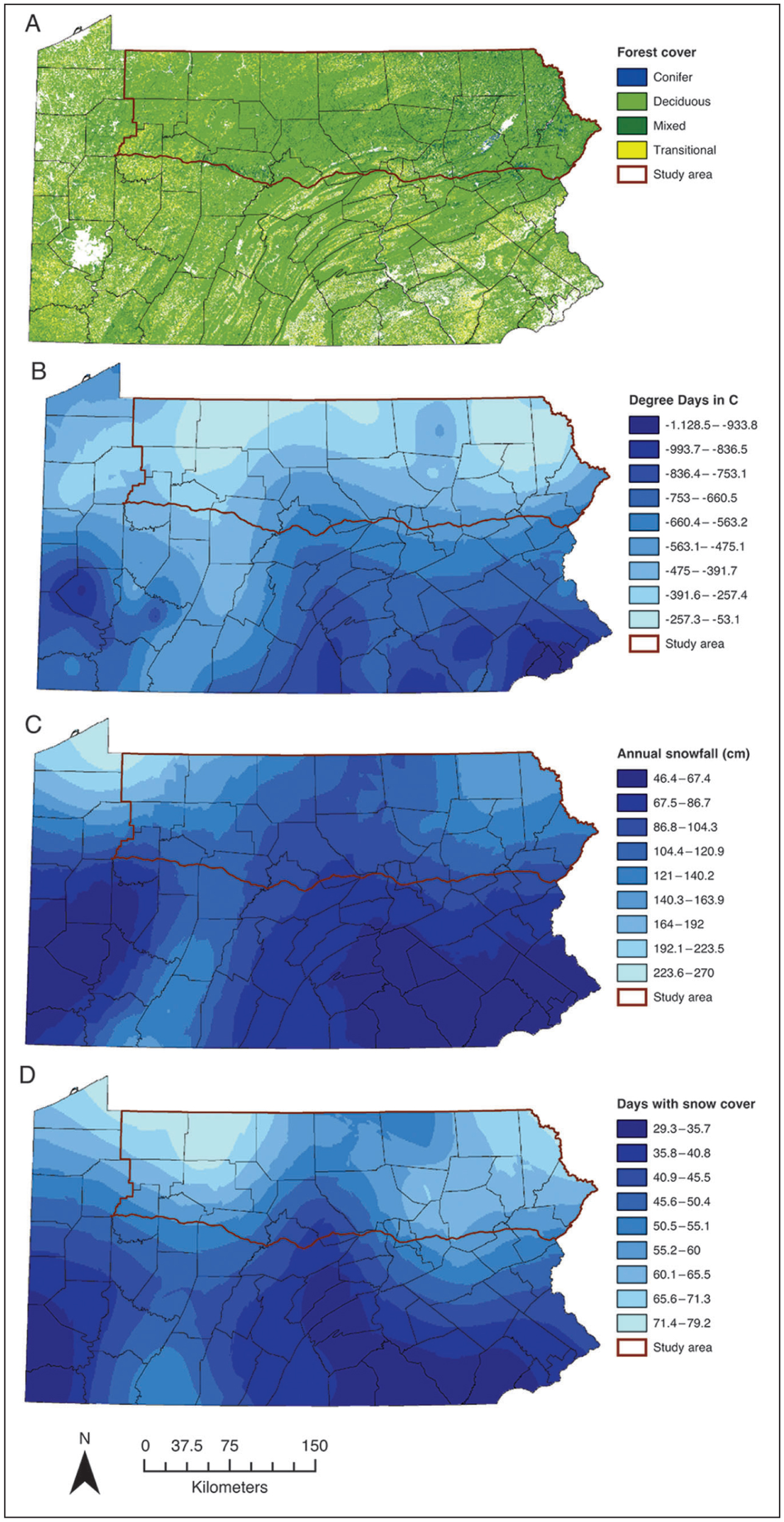 Evidence for Range Contraction of Snowshoe Hare in Pennsylvania