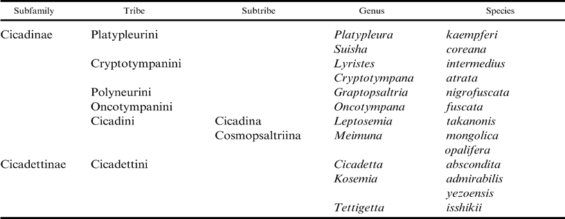 Revised Synonymic List Of Cicadidae Insecta Hemiptera - 