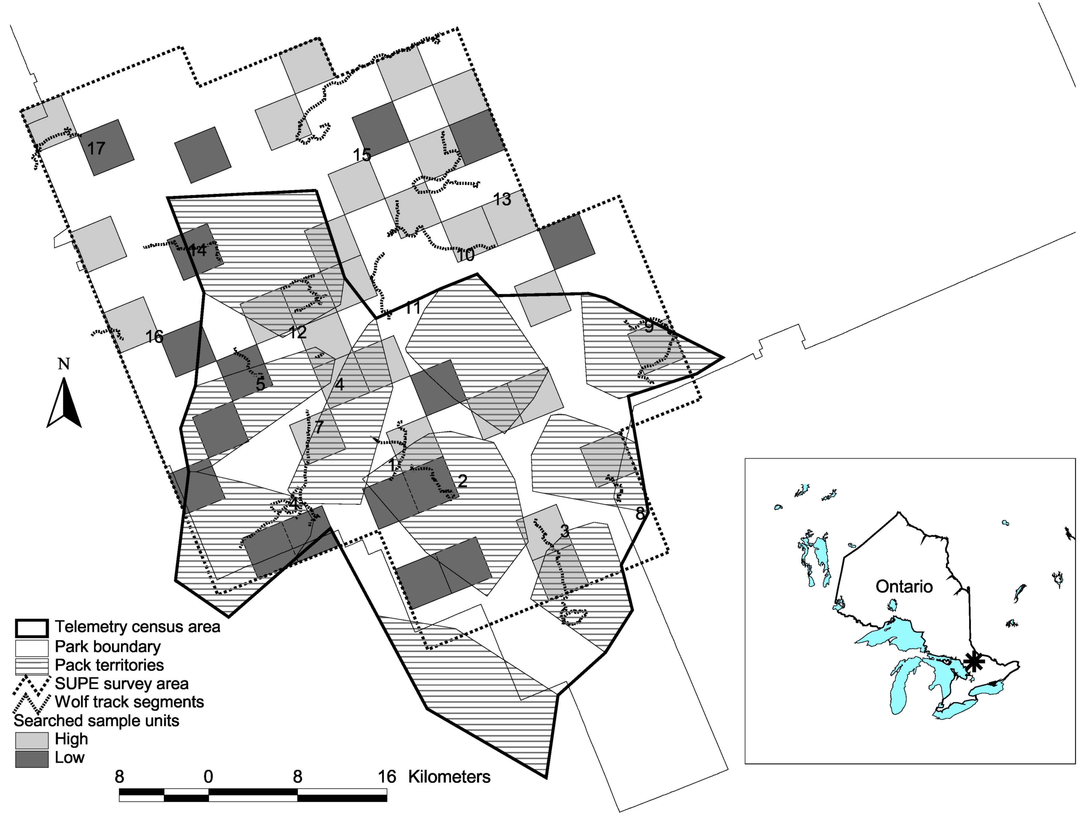 Estimating Wolf Densities In Forested Areas Using Network Sampling - i0091 7648 32 3 938 f01 jpg