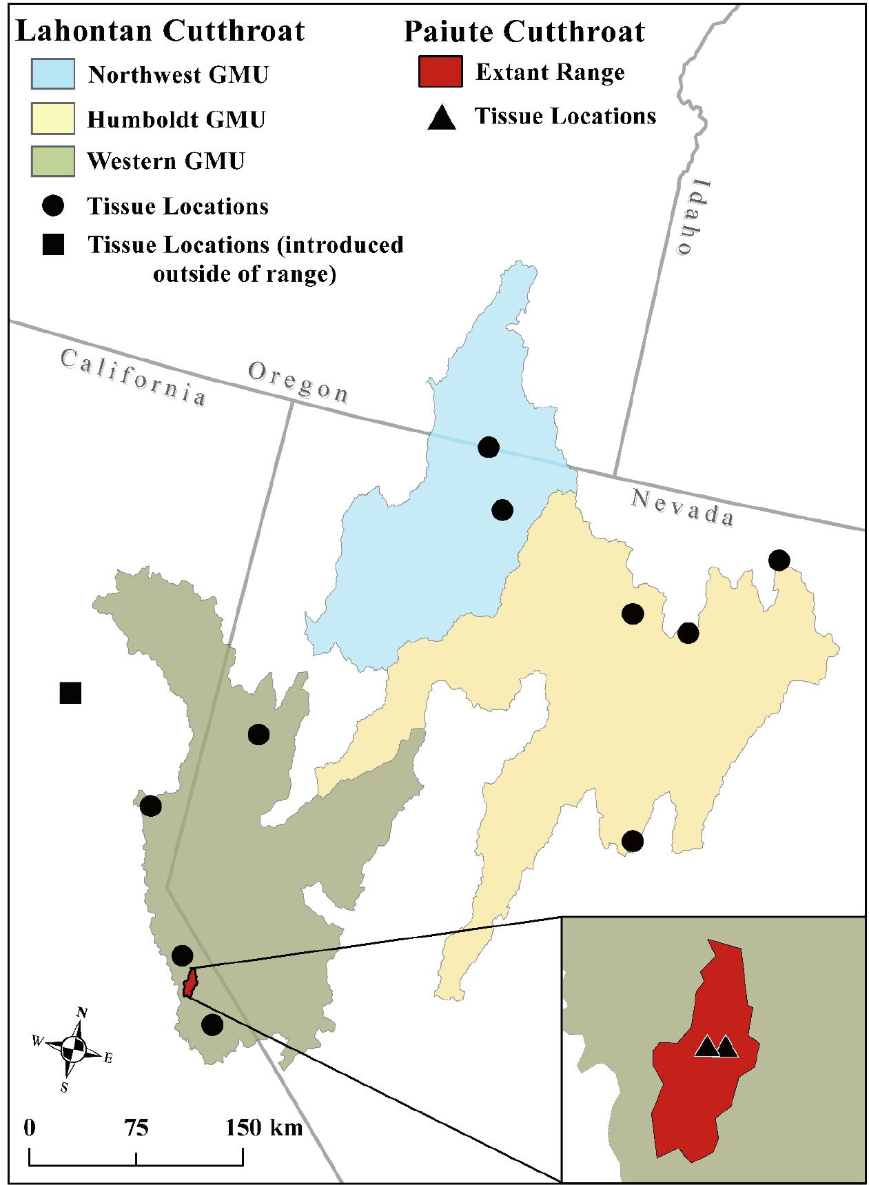 Map Of The Lahontan Hydrographic Basin, The Historical Distribution ...