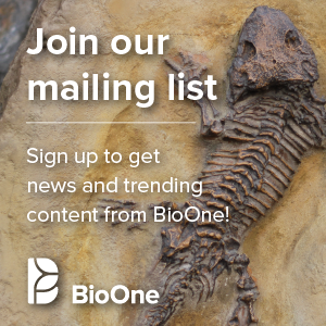 Join our mailing list - Sign up to get news and trending content from BioOne. Image: Fossil in rock.