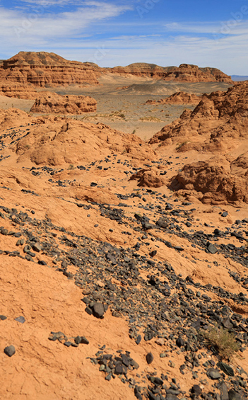 The rock formations in Nemegt canyon, Umnugobi, Mongolia