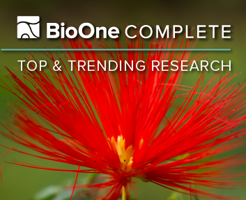 Top & Trending Research. BioOne Complete logo. Ohia Lehua Flower.